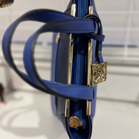 Christian Lacroix Top Handle Structured Bag in Bright Cobalt - Picture 4 of 9